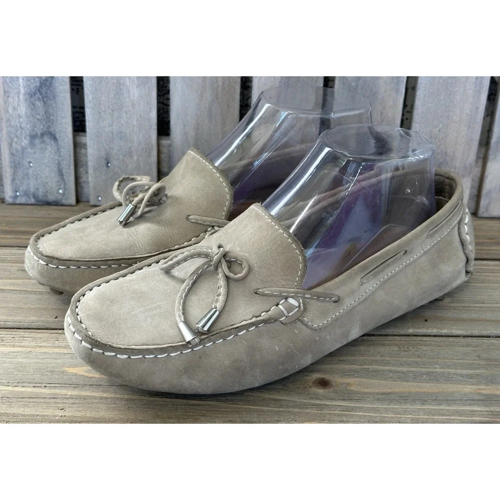 Mercanti Fiorentini Driving Moccasins Shoes Leather Women's Size 8 B Beige